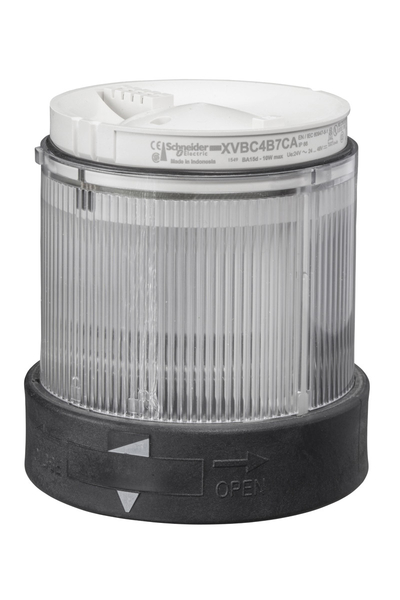 Schneider XVBC4B7 48Vdc 10W Flaşörlü Renksiz Işıklı Kolon - Thumbnail