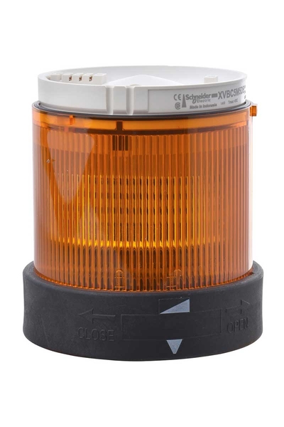 Schneider Electric - Schneider XVBC5M5 230V 70mm IP65 Plastik Turuncu Yanıp Sönen Sinyal Lambası