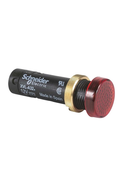 Schneider Electric - Schneider XVLA324 IP40-65 12V Kırmızı Kapaklı Led Pilot Işığı