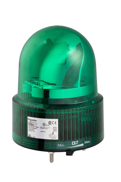 Schneider XVR12B03 120mm 24V AC/DC Yeşil Döner Aynalı Tepe Lambası - Thumbnail
