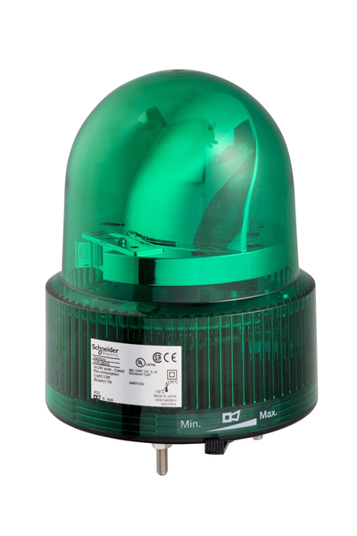 Schneider XVR12B03 120mm 24V AC/DC Yeşil Döner Aynalı Tepe Lambası - Thumbnail