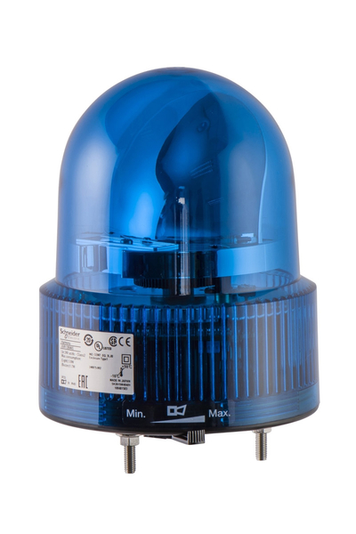 Schneider XVR12B06S 120mm 24V AC/DC Mavi Döner Aynalı Tepe Lambası - Thumbnail
