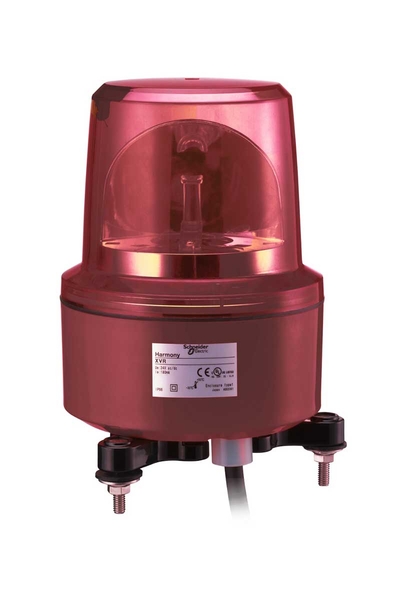 Schneider XVR13B04L 130mm 24V AC/DC Kırmızı Döner Aynalı Tepe Lambası