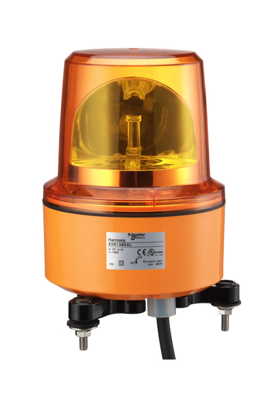 Schneider XVR13B05L 130mm 24V AC/DC Turuncu Döner Aynalı Tepe Lambası - Thumbnail