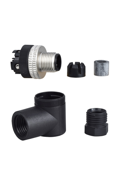 Telemecanique Sensors XZCC12MCM40B 4 Pimli M12 Erkek Dirsekli Konnektör