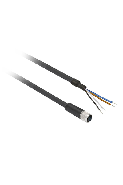 Telemecanique Sensors XZCP1141L10 M12 4 Pinli PUR 10m Kablolu Konnektör