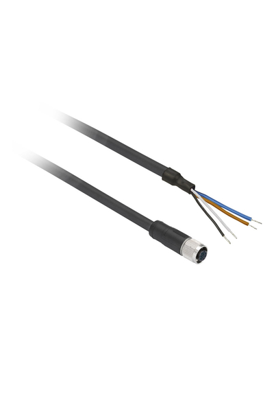 Telemecanique Sensors XZCP1141L15 M12 4 Pinli PUR 10m Kablolu Konnektör