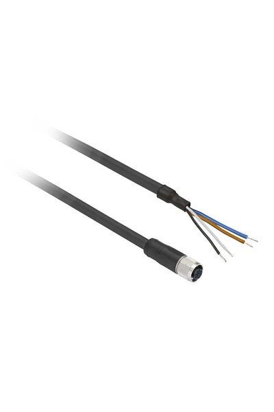 Telemecanique Sensors XZCP1164L10 5 Pim Pur 10m Düz Dişi M12 Ön Kablolu Konnektör