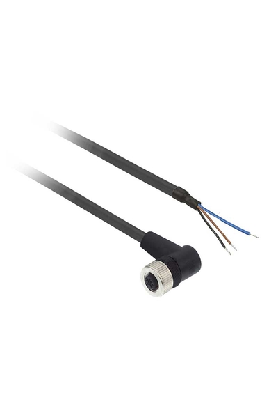 Telemecanique Sensors XZCP1340L10 3 Pim Pur 10m Dirsekli Dişi M12 Ön Kablolu Konnektör