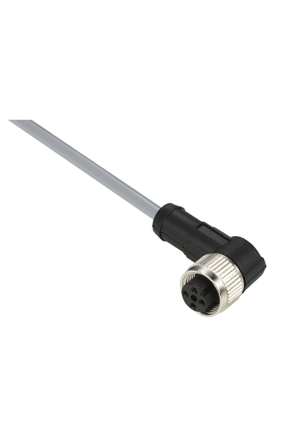 Telemecanique Sensors XZCPV12V2L2 2m 3 Pimli Pvc M12 Dişi Dirsekli Kablolu Konnektör