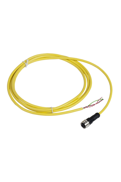 Telemecanique Sensors XZCPV1865L2 2m 1/2 inç 20 Unf 3 Pimli Pvc Dişi Düz Kablolu Konnektör