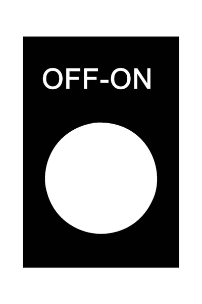 Schneider ZB2BY2367 30x40mm Siyah Açık-Kapalı İşaretli Buton Yönlendirme Etiketi