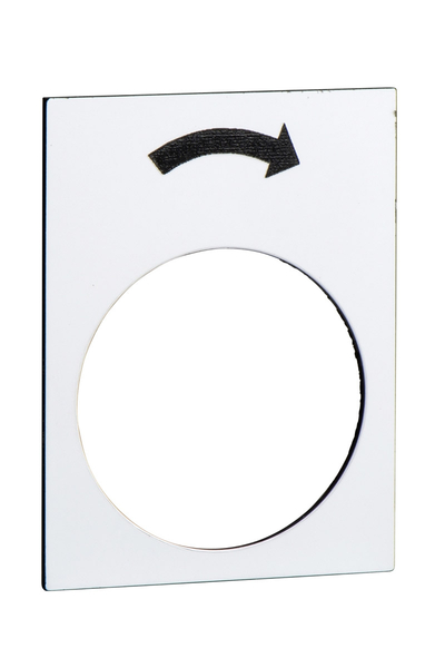 Schneider ZB2BY4919 30x40mm Beyaz Sağa Dönüş- Yavaş İşaretli Buton Yönlendirme Etiketi