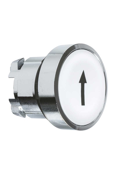 Schneider ZB4BA334 Yaylı Dönüş Yukarı Ok İşaretli Beyaz Sıva Altı Basmalı Buton Başlığı