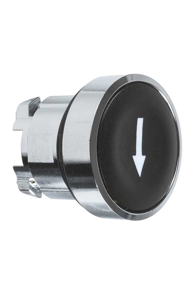Schneider ZB4BA335 22mm Yaylı Dönüşlü Aşağı Ok İşaretli Siyah Sıva Altı Basmalı Buton Başlığı