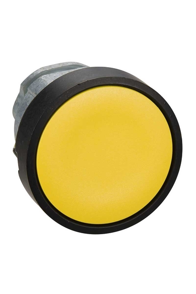 Schneider ZB4BA57 Harmony XB4 22mm Yaylı Dönüşlü Sarı Sıva Altı Işıksız Basmalı Buton Başlığı