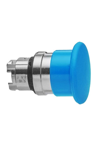 Schneider ZB4BC6 Yaylı Dönüş Mantar Basmalı Mavi Düğme Başlığı