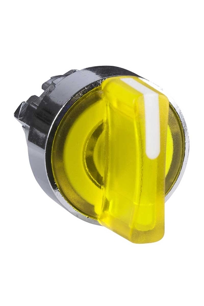 Schneider Electric - Schneider ZB4BK1283 Harmony Xb4 22mm 2 Konumlu Metal Entegre Ledli Sarı Işıklı Seçici Anahtar Başlığı