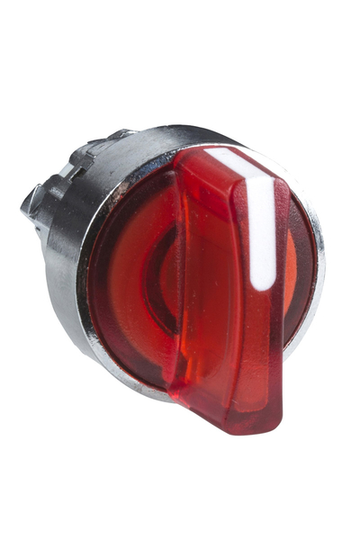 Schneider ZB4BK1443 2 Konumlu Yaylı Dönüş Kırmızı Işıklı Mandal Buton Başlığı - Thumbnail