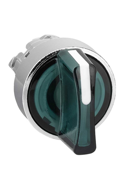 Schneider ZB4BK1733 22mm 3 Konumlu Yaylı Dönüşlü Yeşil Işıklı Mandal Buton Başlığı