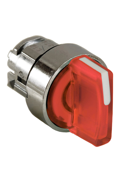Schneider Electric - Schneider ZB4BK1843 3 Konumlu Yaylı Dönüş Kırmızı Işıklı Mandal Buton Başlığı