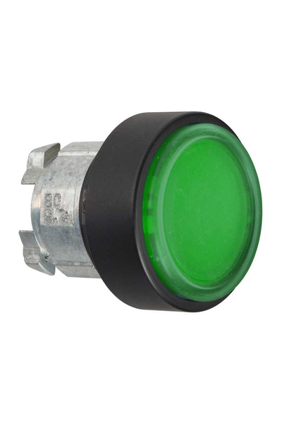 Schneider ZB4BP3837 Yaylı Dönüş İşaretsiz Yeşil Sıva Altı Basmalı Buton Başlığı