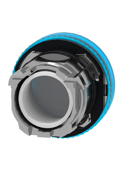 Schneider ZB4BV06 Ba9S Ampul için 22mm Düz Lensli Mavi Pilot Işığı - Thumbnail