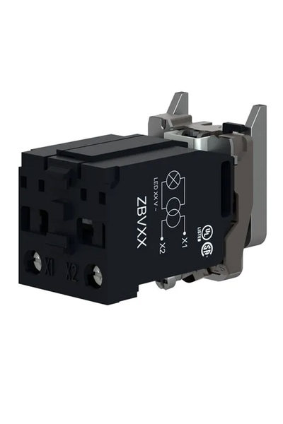 Schneider ZB4BV4 220-240V Gövde Sabitleme Bilezikli Ba9S Akkor Ampullü Işık Bloğu - Thumbnail