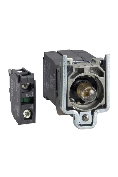 Schneider ZB4BW041 220-240V 1NA Gövde Sabitleme Bilezikli Ba9S Akkor Ampullü Işık Bloğu