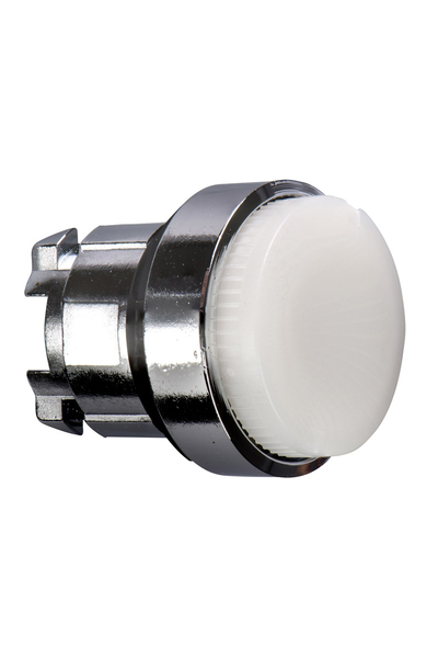 Schneider ZB4BW11 22mm Beyaz Yaylı Dönüşlü Çıkık Işıklı Buton Başlığı