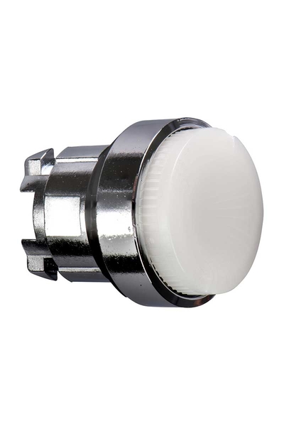Schneider ZB4BW113 Entegre Led için 22mm Yaylı Dönüşlü Çıkık Beyaz Işıklı Buton Başlığı