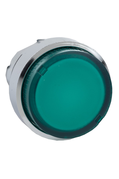 Schneider ZB4BW13 Ba9S Ampul için 22mm Yaylı Dönüşlü Yeşil Çıkık Işıklı Buton Başlığı