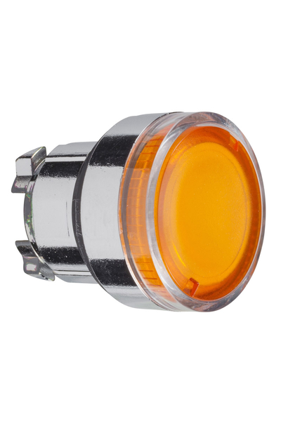 Schneider ZB4BW35 Ba9S Ampul için 22mm Yaylı Dönüşlü Turuncu Sıva Altı Basmalı Buton Başlığı - Thumbnail