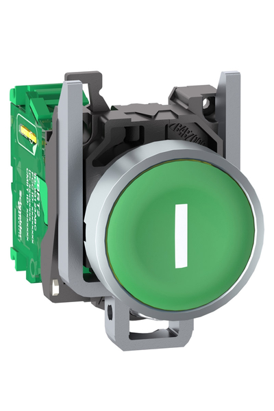 Schneider Electric - Schneider ZB4RTA331 22mm Metal I İşaretli Yeşil Başlıklı İletici Buton
