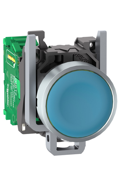 Schneider Electric - Schneider ZB4RTA6 22mm Metal Mavi Başlıklı İletici Buton