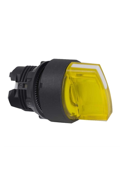 Schneider ZB5AK1283 Harmony Xb5 22mm Entegre Ledli 2 Konumlu Plastik Sarı Seçici Işıklı Buton Başlığı