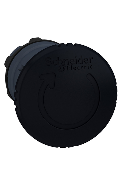 Schneider ZB5AS52 40mm Mantar Kafalı Mandallı Çevir-Çek Tip Siyah 22mm Basmalı Buton Başlığı