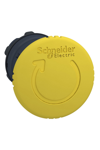 Schneider ZB5AS55 Mandallı Mantar Basmalı Sarı Buton Başlığı