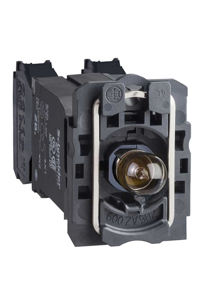 Schneider ZB5AW035 110-120V 1NA+1NK Gövde Sabitleme Bilezikli Ba9S Akkor Ampullü Işık Bloğu