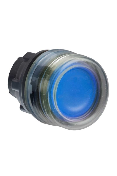 Schneider ZB5AW563 Entegre Led için 22mm Yaylı Dönüşlü Mavi Sıva Altı Işıklı Basmalı Buton Başlığı
