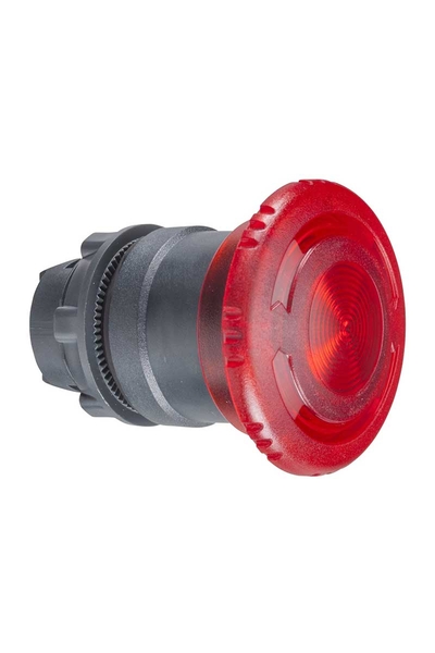 Schneider ZB5AW743 Entegre Led için 22mm Mandallı Kırmızı 40mm Mantar Kafalı Işıklı Buton Başlığı