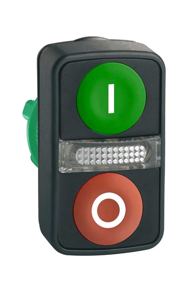 Schneider ZB5AW7A3741 Sıva Altı Işıklı Yeşil-Kırmızı Buton Kafası
