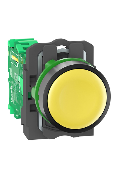 Schneider ZB5RTA5 22mm Plastik Sarı Başlıklı Kablosuz Pilsiz İletici Buton - Thumbnail