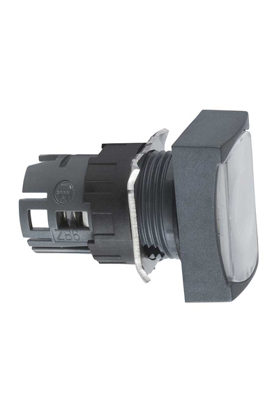 Schneider ZB6DF1 Entegre Led için 16mm Dikdörtgen Beyaz Sıva Altı Işıklı Buton Başlığı