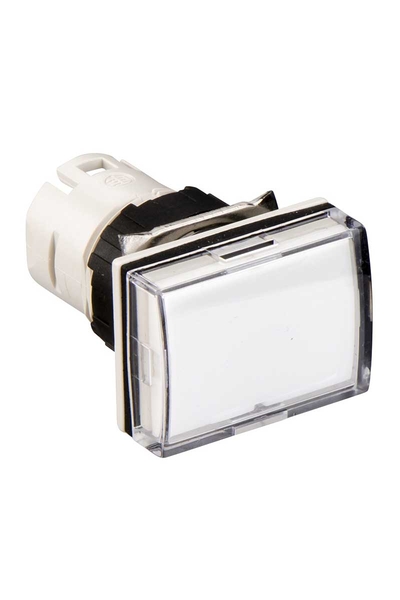 Schneider Electric - Schneider ZB6DV1 Harmony XB6 16mm Dikdörtgen Beyaz Entegre Led Pilot Işık Başlığı