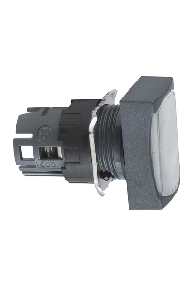 Schneider ZB6DW1 16mm 12-24V Yaylı Dönüşlü Dikdörtgen Sıva Altı Beyaz Işıklı Buton Başlığı