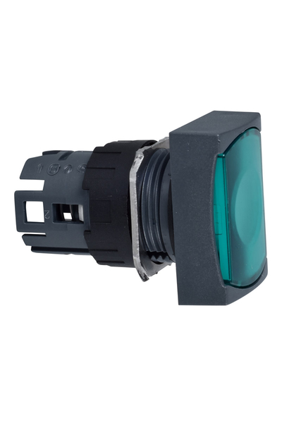 Schneider ZB6DW3 Yeşil 16mm 12-24V Yaylı Dönüşlü Sıva Altı Dikdörtgen Işıklı Buton Başlığı