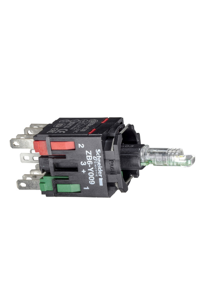 Schneider ZB6ZB35B 12-24V 1NA+1NK Entegre Ledli Gövde Sabitleme Bilezikli Yeşil Işık Bloğu
