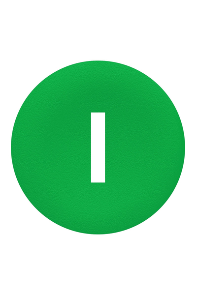 Schneider ZBA7331 Yeşil I İşaretli Yuvarlak Buton Başlığı