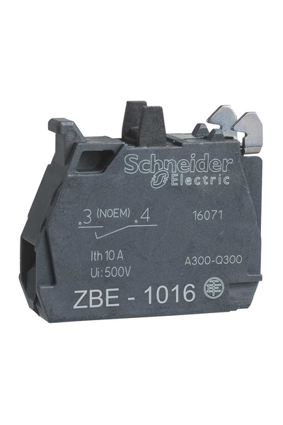 Schneider ZBE1016 22mm Başlık için 1NA Tek Kontak Bloğu